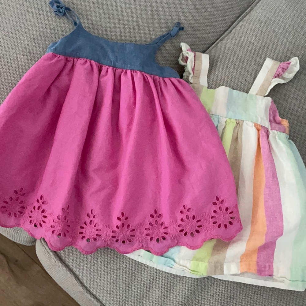 Two baby girl dresses lightly worn. Like new from Gap Baby.